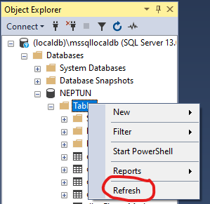 Adatbázis kiválasztása