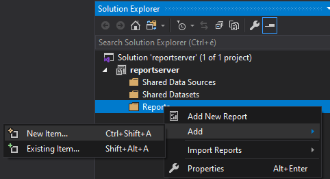 Új report hozzáadása