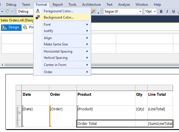 Rendelés összeg színezése