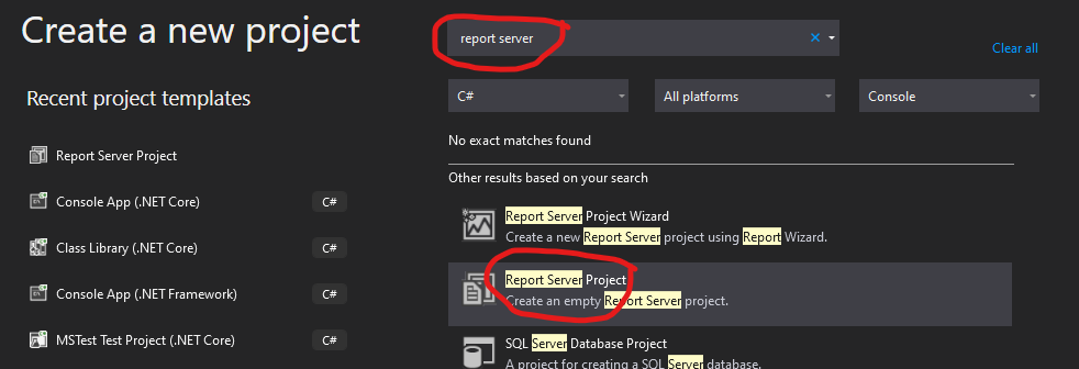 Visual Studio projekt típus